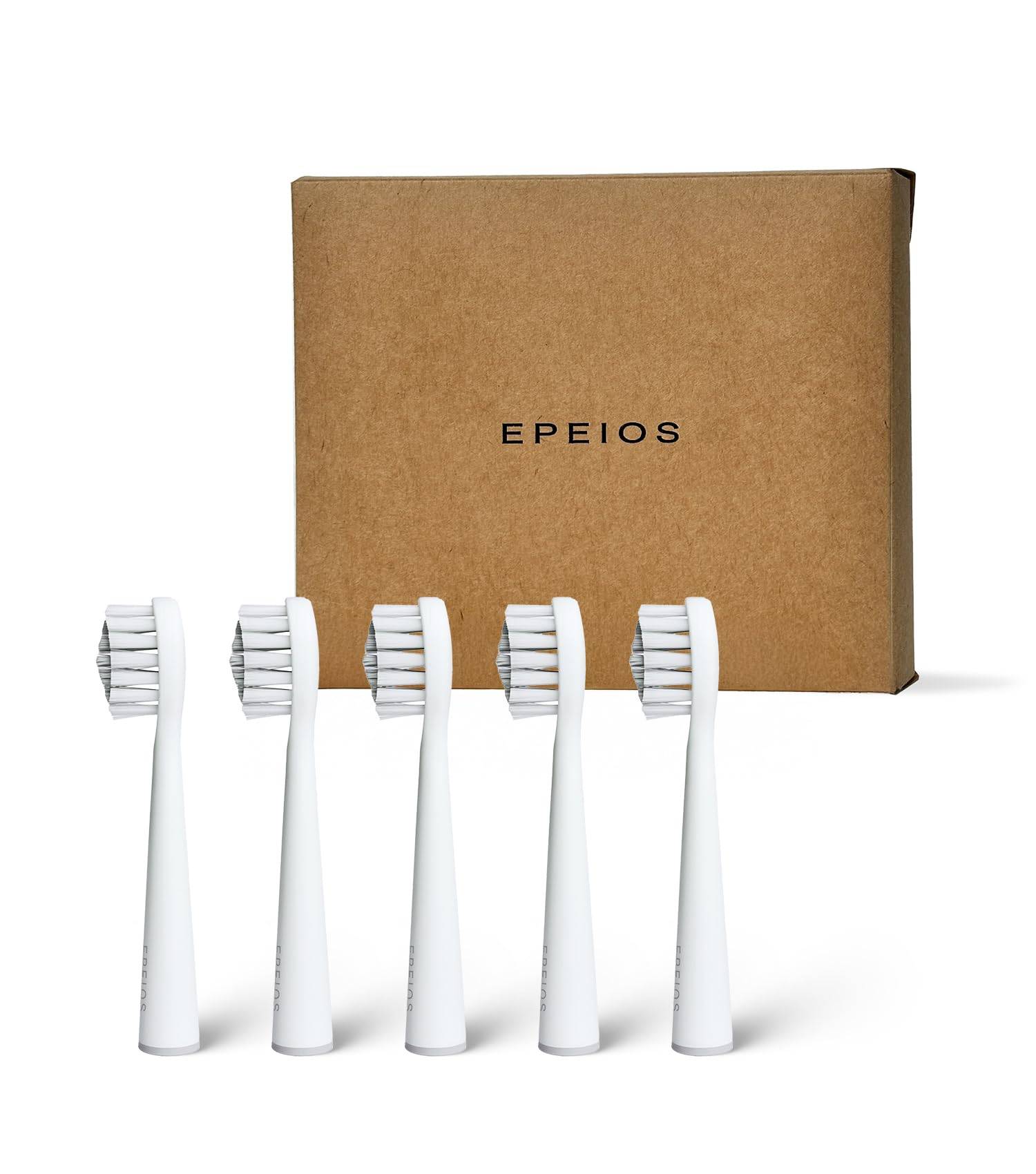 Epeios Electric Sonic Replacement Brush Heads for and Toothbrush, Toothbrush, Mountain-Shaped (5-Pack) OKare! ET003, OKare! PRO, OKare! GO