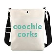 Coochie Corks tampong fodral tampong organiserare tampong handbagage rolig resväska rolig present till en vän, Vitt, coochie korkar CB