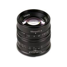 7Artisans 55mm F1.4 Manual Focus Lens - Black - Sony E mount