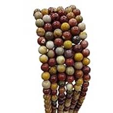 WORLD Wide Gemms multi mookite sten mala-pärlor, 108 mala-halsband, knuten mala, WWG halsband, yoga smycken meditationspärlor andliga smycken boho smycken, 34inch, Ädelsten