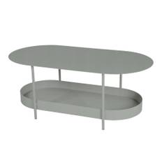 Fermob - Salsa Low Table 113X58 cm - Lapilli Grey - Småbord och sidobord utomhus - Goula & Figuera - Grå - Metall