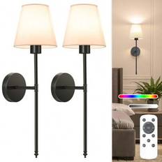 LED Nordic Vägglampa Laddning RGB-lampa Avtagbar Trådlös Vägglampa För Sovrum Korridor Hall Inomhusarmatur Sänglampa Dekorativ Vägglampa Vid Husets En - Multifärgad (1PRGB glödlampa,1P Guld 59CM,1P Svart 59CM,2PRGB glödlampa,2P guld 59cm,2P Svart 59CM)
