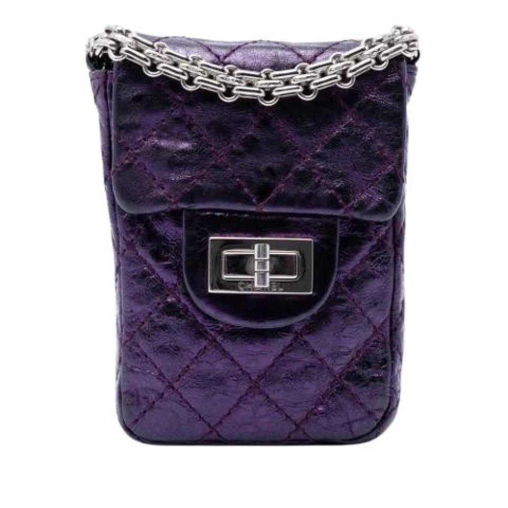 Chanel Vintage Pre-owned Quilted Mini Crossbody Bag - Vintage - Dame - Lilla - ONE SIZE - Uld