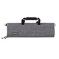 Knivmästare knivväska, för kökskniv, knivväska för kockar, köksverktygsväska, 8 fack 51 x 15 cm, grå