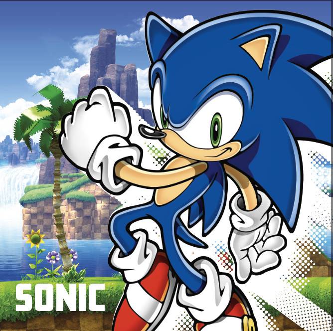 Sonic the Hedgehog hand- och ansiktshandduk, 30x30 cm