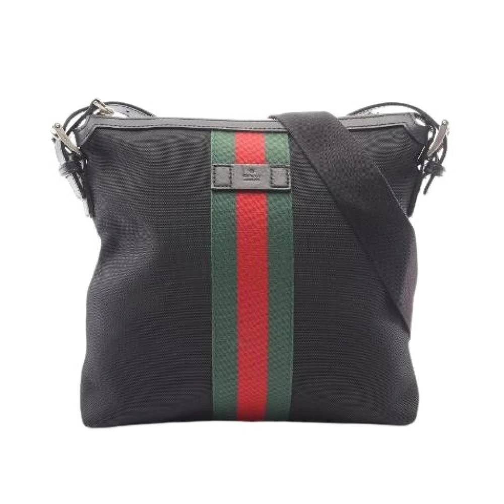 Gucci Vintage Pre-owned Web GG Supreme læder- og nylontaske - Vintage - Herre - Sort - ONE SIZE - Læder