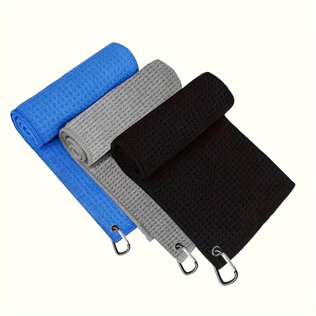 3pcs Golf Towels For Golf Bags- Waffle Patterned Golf Towel – Machine Washable, Quick Dry And Super Absorbent