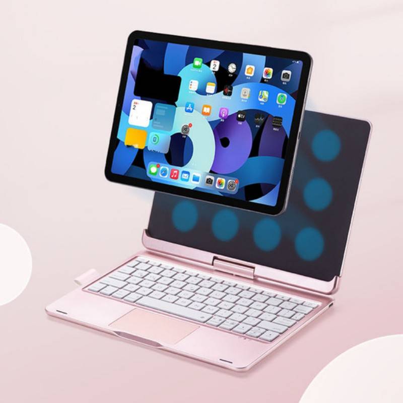 12.9 Inch Wireless Backlit Touch Rotary Bluetooth Keyboard - Rose Gold / IPad pro11inch10.9inch2022