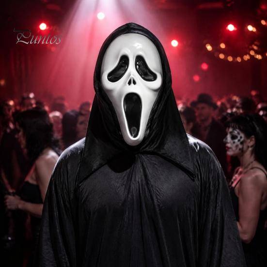 Realistisk Skräck Skelett Mask Halloween Spöke Helface Mask, Skrikande med Läskig Huvuva, Kostymtillbehör för Cosplayfest, Spökhus Rekvisita cm