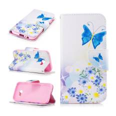 Samsung Galaxy A5 (2017) beskyttende læder-etui - Blomster og sommerfugle