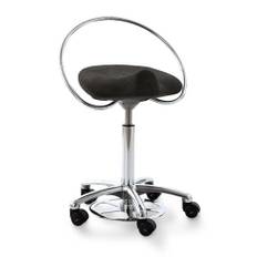 Dynamostol Incharge Clinical sadelstol, imitationsläder, svart, sitthöjd: 48-68 cm - Svart