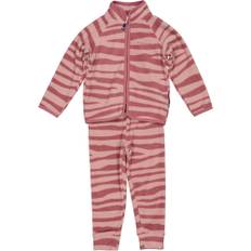 Fleeceset Zebra Plum 134/140