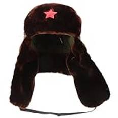 PACKOVE Ushanka Rysk Pälsmössa Sovjetisk Armé Trappermössa Rysk Ushanka Kosackhatt Trapper Hunter Huvudbonad Pilotkeps För Kvinnor Män