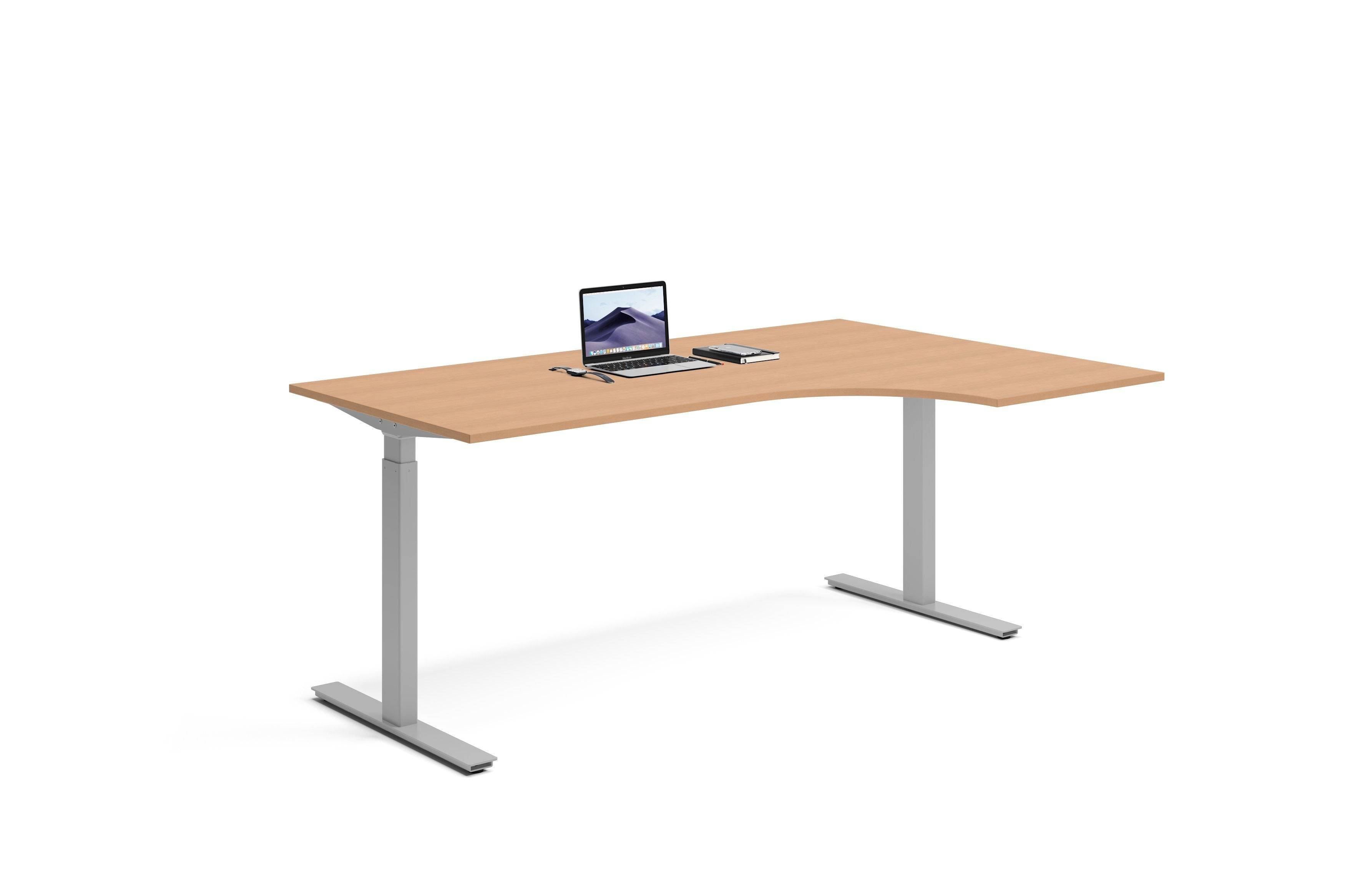 Hjørneskrivebord Højre 180x120x80cm - Ergofunk Smart