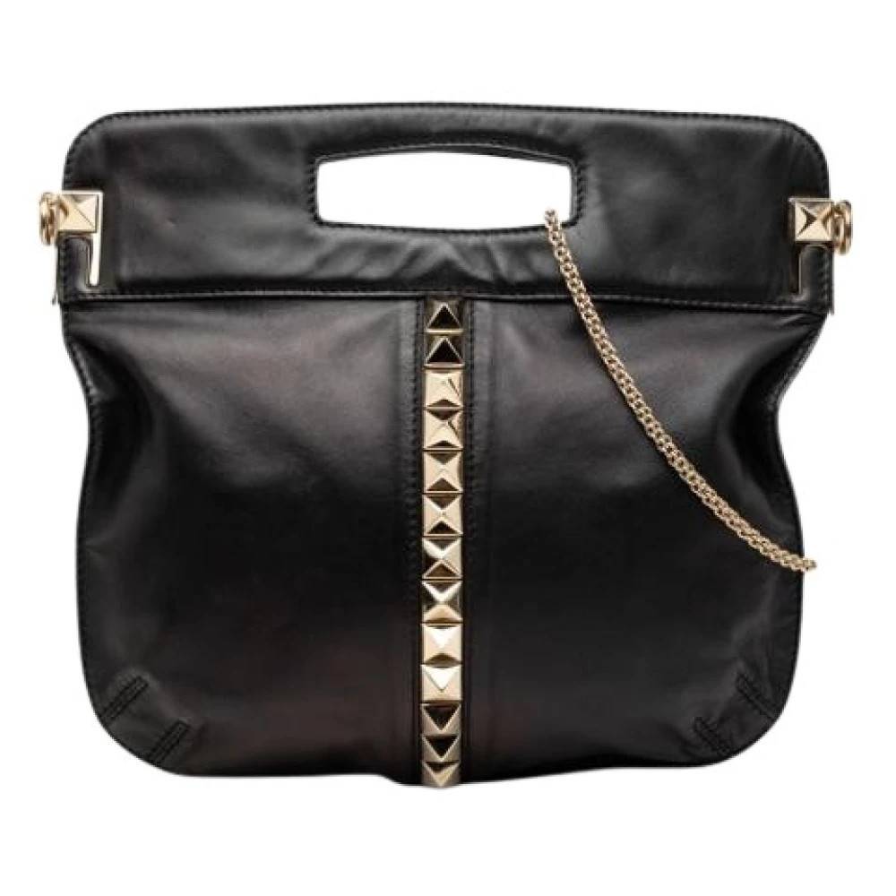 Valentino Vintage Pre-owned Studded Satchel - Vintage - Dame - Sort - ONE SIZE - Uld