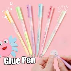 Candy Color Glue Pen Handbook Dispensing Pen Quick-Drying Dot Glue Stick DIY Glue School Office Supplies vit