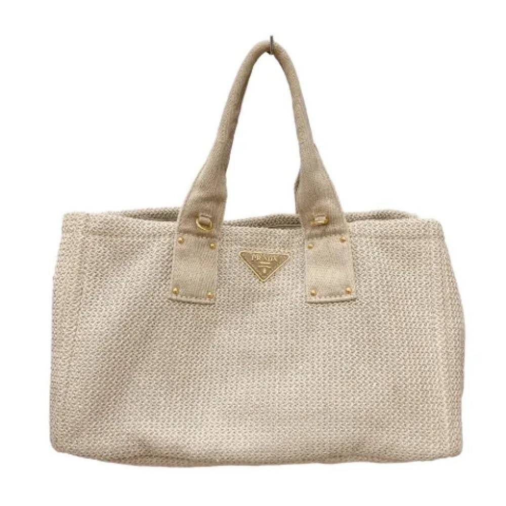 Prada Vintage Pre-owned Stof prada-tasker - Vintage - Dame - Grå - ONE SIZE - Tyl