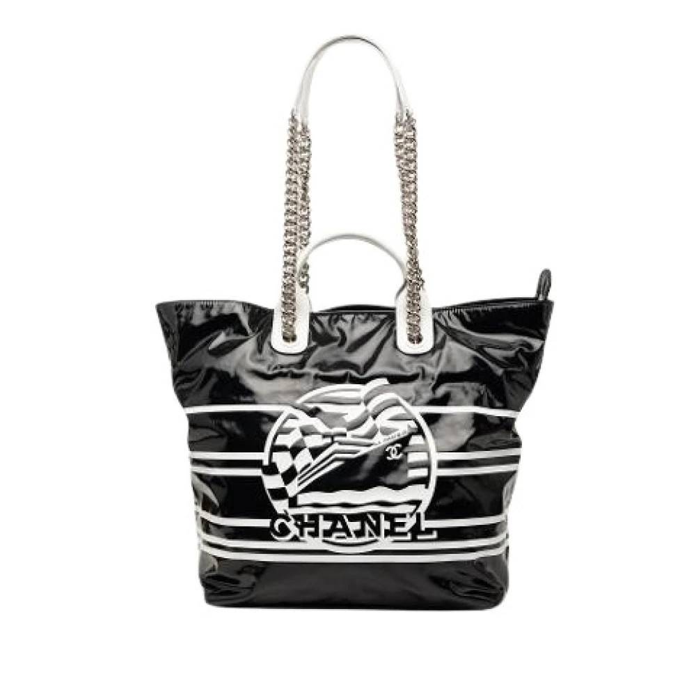 Chanel Vintage Pre-owned La Pausa Bay Shopping Satchel - Vintage - Dame - Sort - ONE SIZE - Uld
