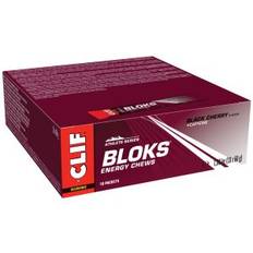 Clif Bar Bloks Energie Kaubonbons Black Cherry Flavour + Caffeine 18 x 60 g - Mindesthaltbarkeit 09.01.2026