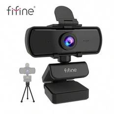 1440P Full HD PC-webbkamera med autofokus och inbyggda brusreducerande mikrofoner, stativ, sekretessskydd för säkerhet, 108 graders vidvinkel, USB-ans - Svart (En-Storlek)