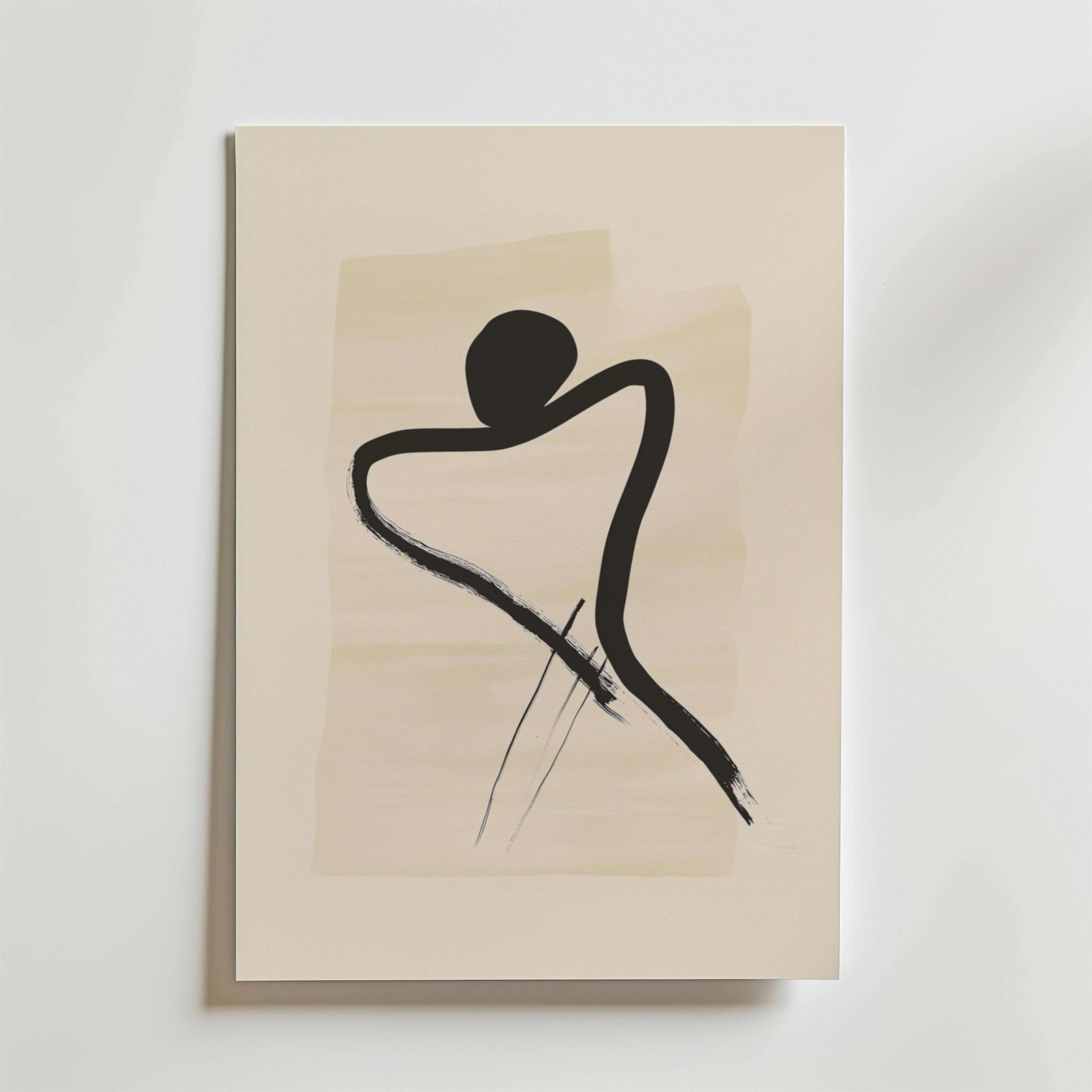 Dynamic Figure Poster - Fine Art Poster 21x30 cm