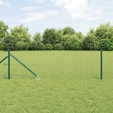vidaXL Indhegning Poster med Spike 52 stk Ø32 mm 100 cm Galvaniseret Stål