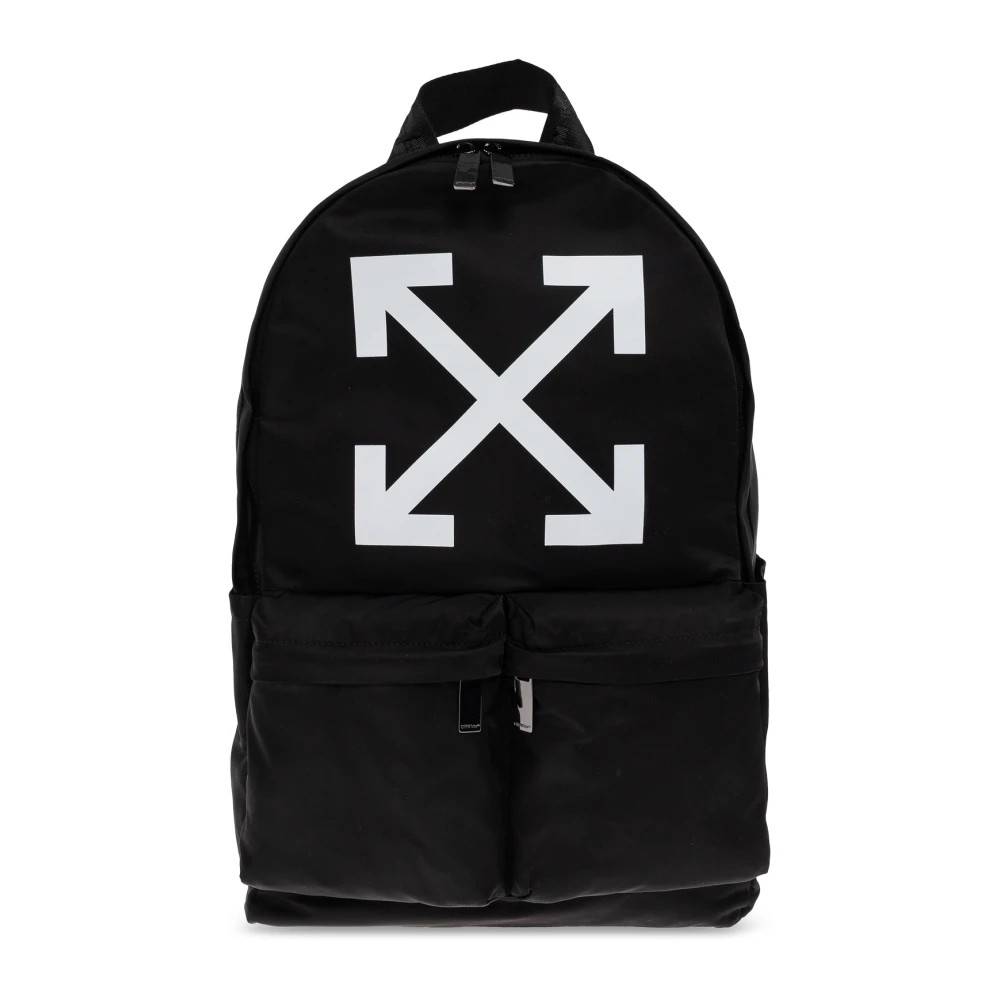 Off White Rygsæk Med Logo - Tasker - Herre - Sort - ONE SIZE - Uld