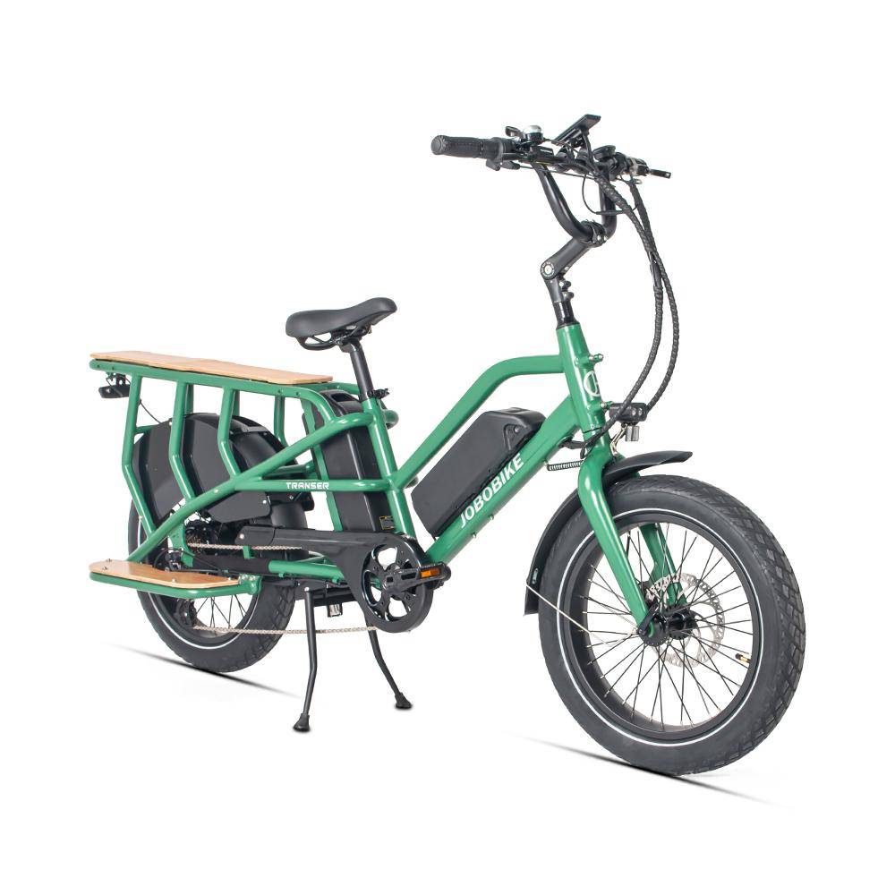 JOBOBIKE Transer Elektrisk Lastcykel för Familjen, Dubbelt Batteri LG 48V 15Ah 1440Wh grå