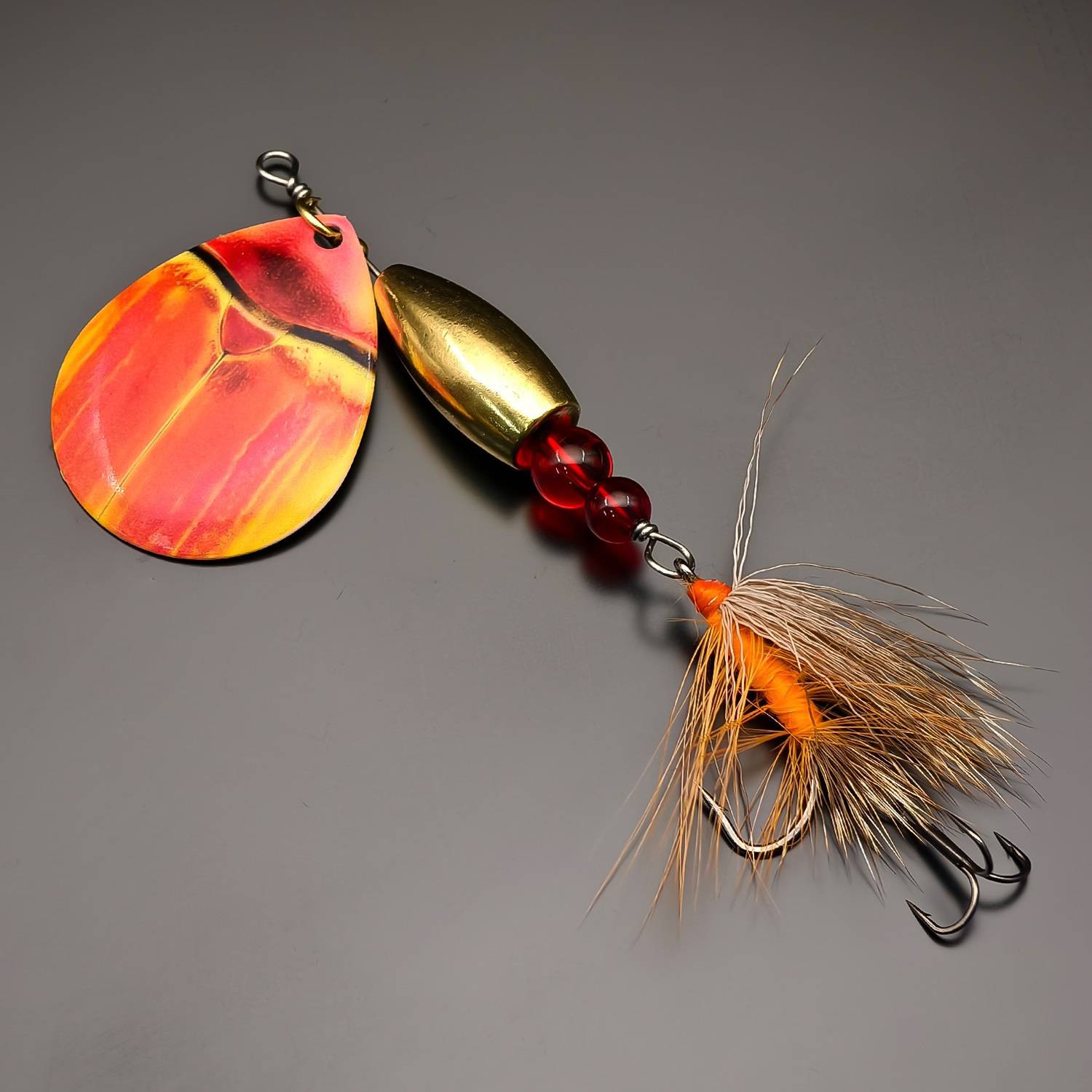 Anfs 1pc Copper Fishing Lure-premium Spinner Artificial Bait For , Trout, Steelhead, Pike