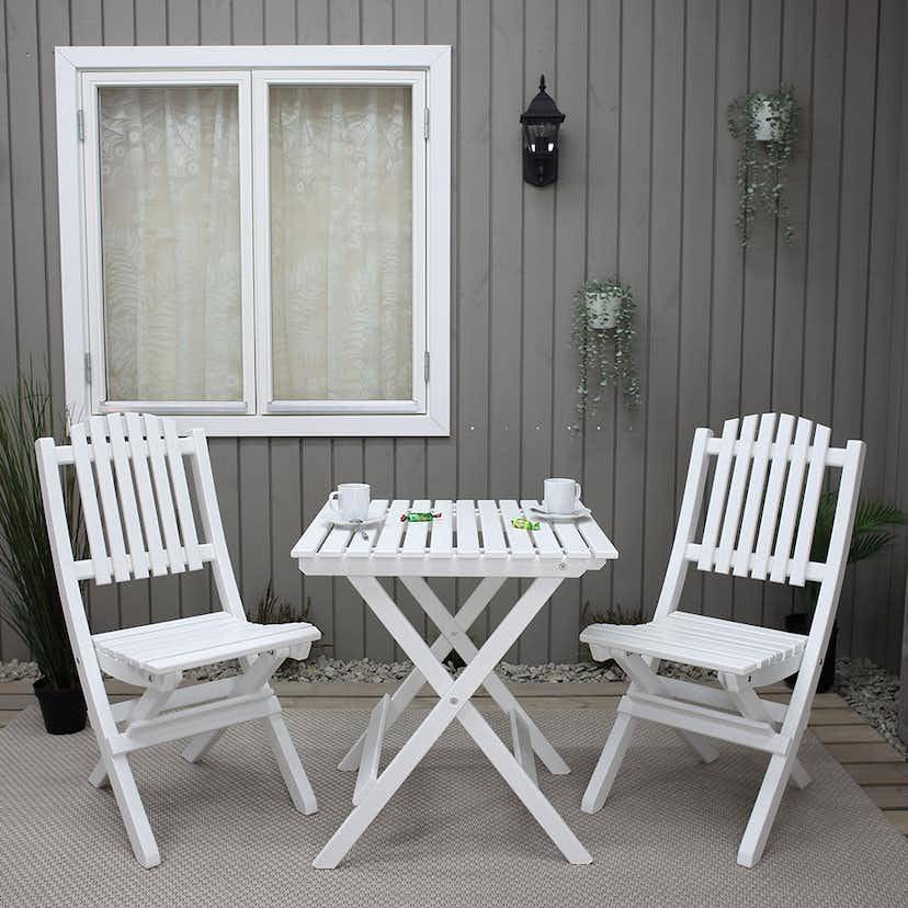 Caféset Baltic Garden Wilma Bord med 2 Visby Stolar