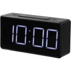 Stor digital väckarklocka led klocka usb port timer termometer kalender elektronisk hem skrivbord snooze bord klockor väckarklockor - Svart