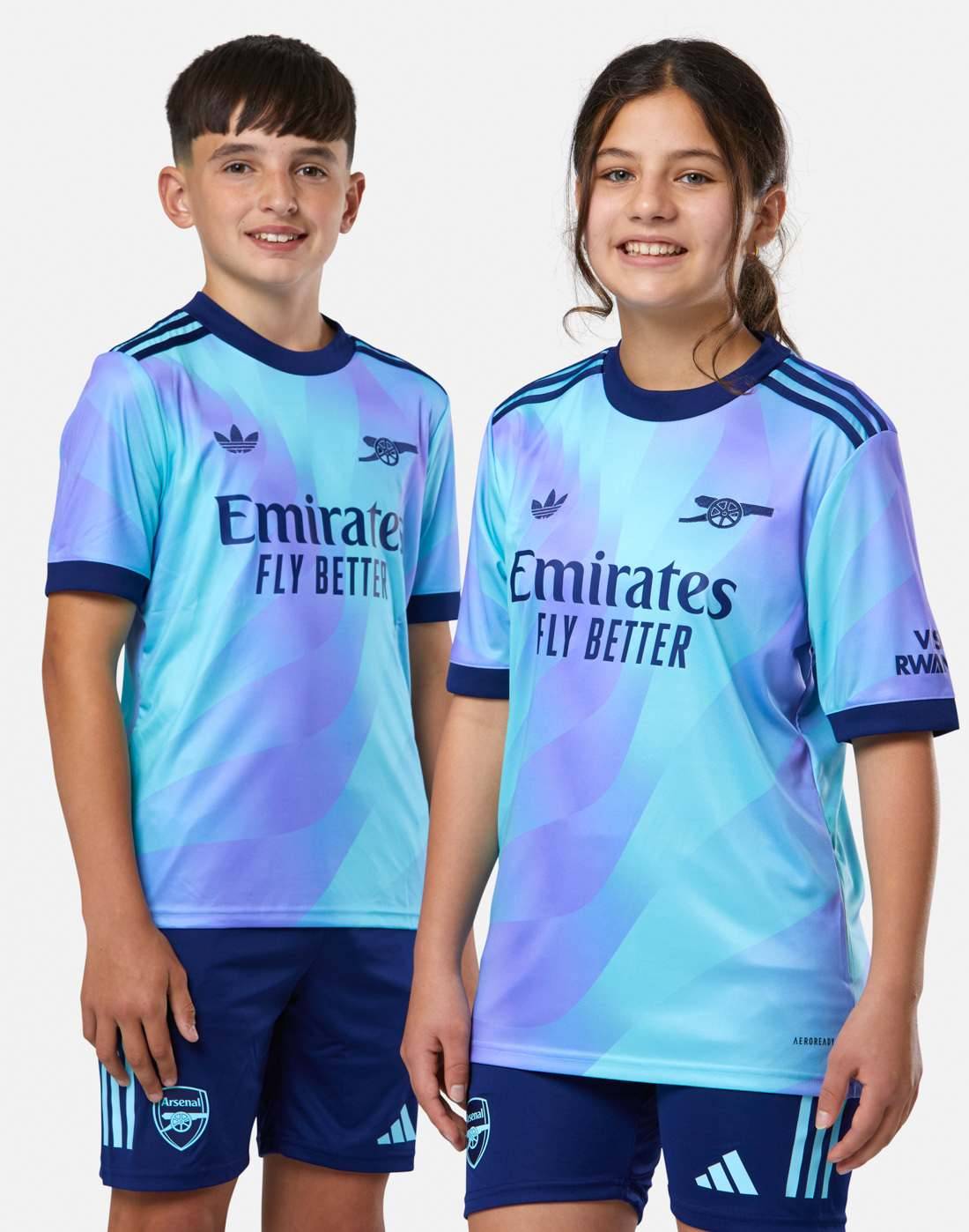 Kids' adidas Arsenal 24/25 Third Jersey Wh in Blue | Polyester
