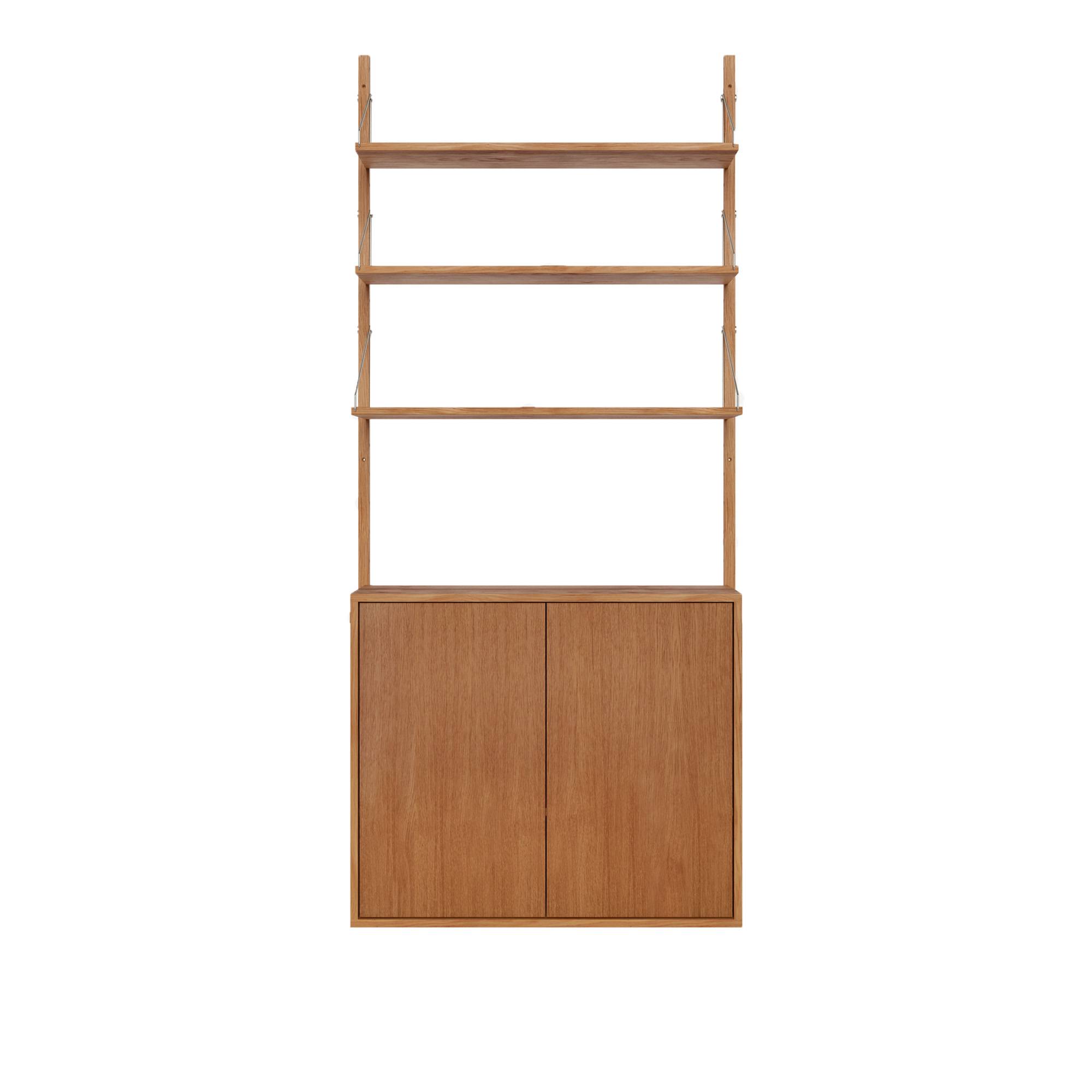 Frama - Shelf Library Cabinet Section M H1852 Natural Oil - Hyllor - Kim Richardt - Träfärgad - Metall/Trä