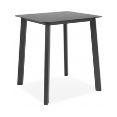 Diva Bar havebord i aluminium og glas 90 x 90 cm - Antracit/Mørkegrå