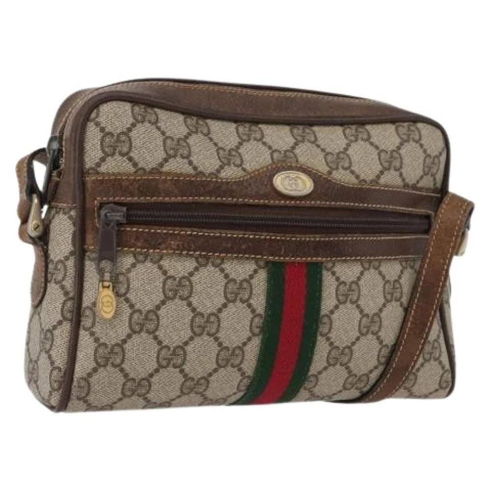 Gucci Vintage Pre-owned Vintage GG Canvas Skuldertaske - Vintage - Dame - Beige - ONE SIZE - Uld