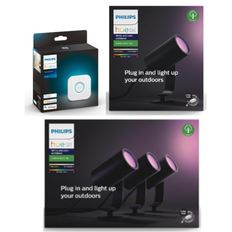 Philips Hue - Lily Udendørs Spotlys Startpakke & Lily Spyd + Bridge 2.1 - Pakke - Fri fragt og klar til levering - Prismatch
