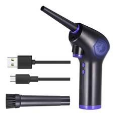 Cordless Air Duster Handheld Rechargeable Dust Blower Cordless Dust Collector for Computers svart