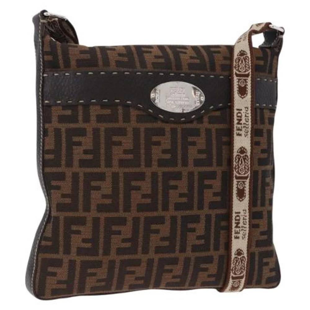 Fendi Vintage Pre-owned Zucca Canvas Skuldertaske - Vintage - Dame - Brun - ONE SIZE - Uld