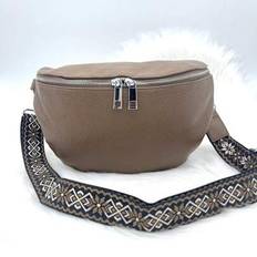 Women&#39;s Casual Waist Bag, Retro PU Fanny Pack, Outdoor Multi-Pocket Travel Chest Pack - Brown 3 - one-size