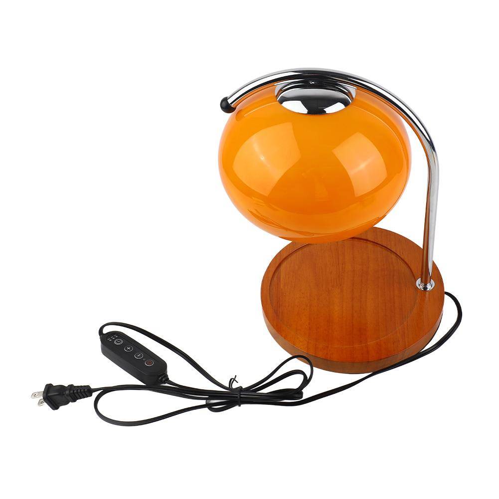 Lampa för doftljus Värmare Träställ Järnställ Glasskärm Dekorativ Retro Lampa för Ljus Smältning med orange