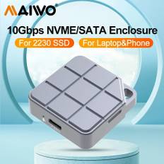 MAIWO M.2 2230 NVMe og SATA SSD mini eksternt kabinet USB 3.2 Gen 2 10 Gbps