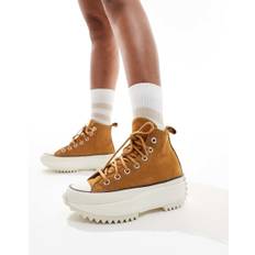 Converse - Run Star Hike Hi - Gyldenbrune sneakers i ruskind