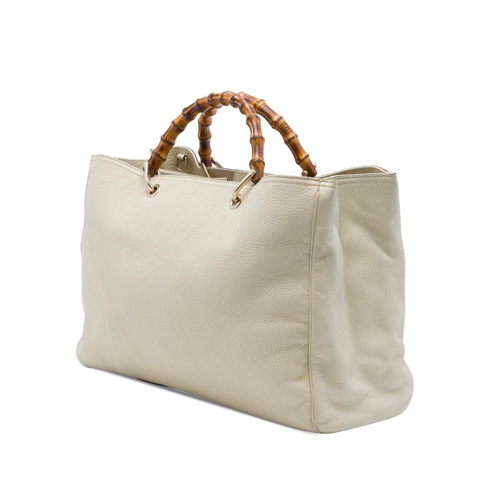 Gucci Vintage Bamboo Stl. - Handväskor Från Magasin - White (L 29cm x W 40cm x D 17cm)