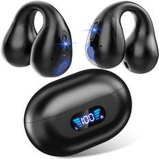 TXZZ OWS Bone Conduction Bluetooth Earphones with Air Open No No Sound LED Fast Instant Comfortable Fit for and Cycling Conduction, Clamp-on Earbuds,