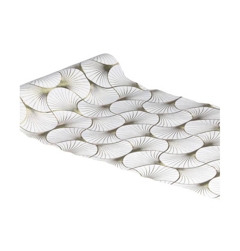 Ginkgo Blade Bordløber Hvid