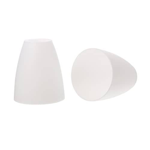 OSALADI 2 stycken lampskärmar av plast - ersättning vit hästsko - lampskärm - taklampskydd för ljuskronor - släpvagn- vägglampor 10 x 10 cm