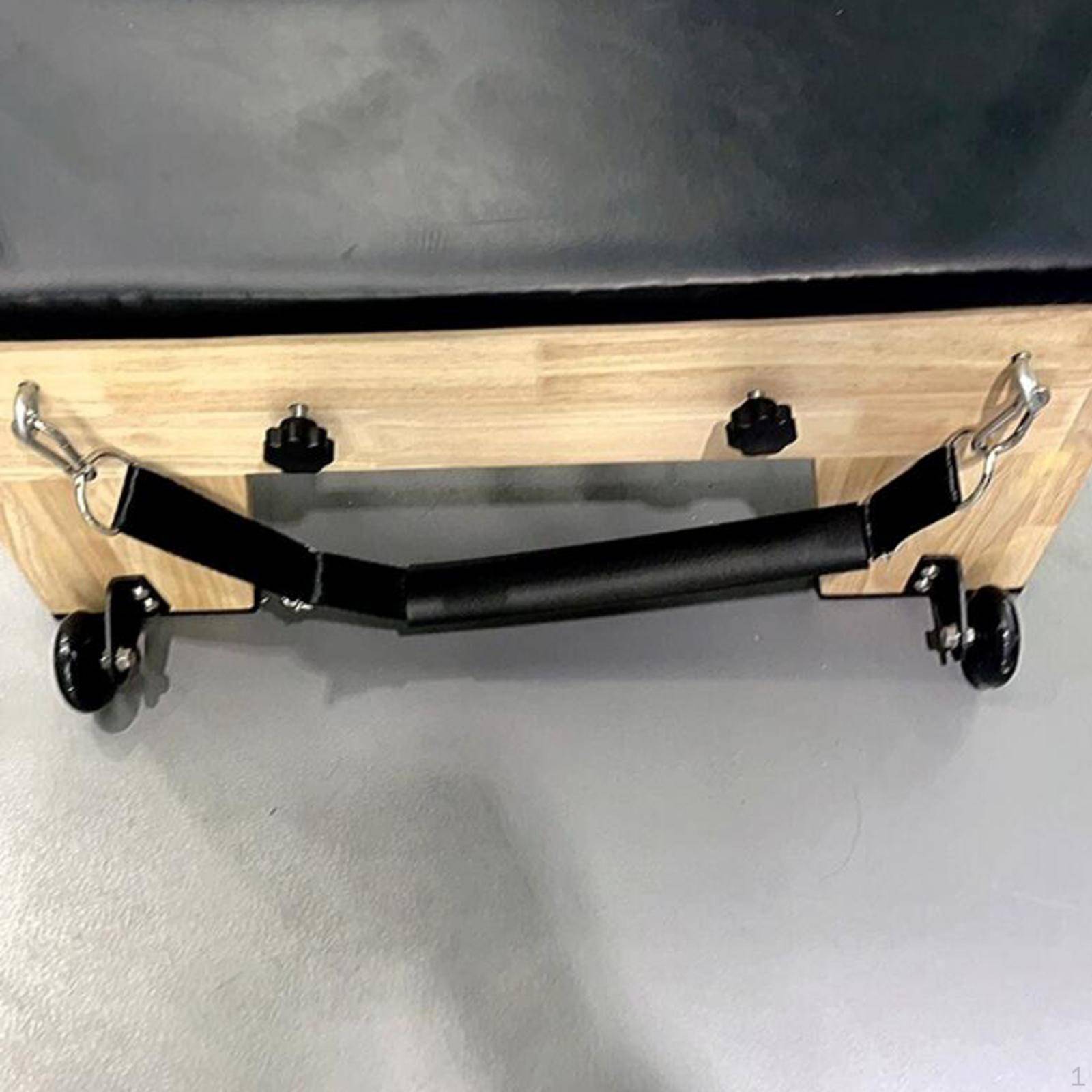 Pilates Fotrem Ben för Reformer Core Träningsutrustning Tillbehör, Justerbar gray