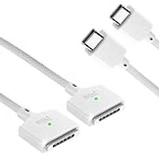 Apitiong USB C på för Magsafe 3 laddningskabel [2M/6,6FT], 140 W PD snabbladdning typ C till Mag Safe 3 laddningskabel för Magsafe 3 140/100/65 W PD-snabbladdning PVC-kabel för i-OS-surfplatta (2