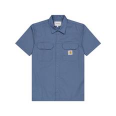 S/s Master Shirt Storm Blue, Unisex, Tøj, Skjorter, Blå, L