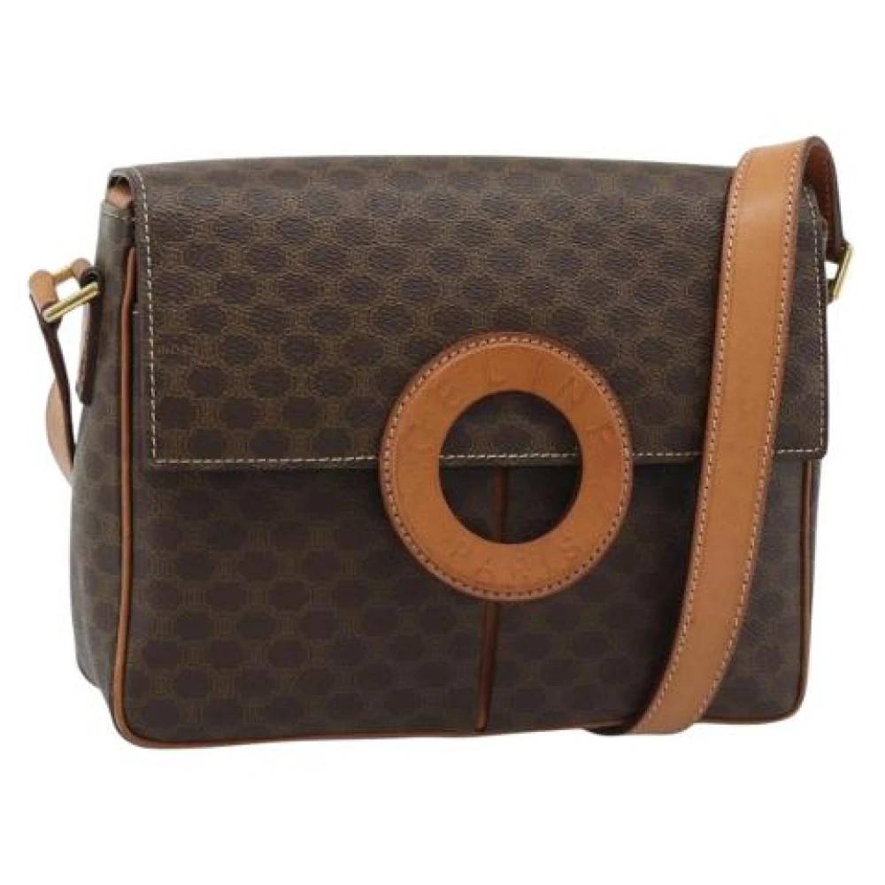Celine Vintage Pre-owned Macadam Canvas Skuldertaske - Vintage - Dame - Brun - ONE SIZE - Uld